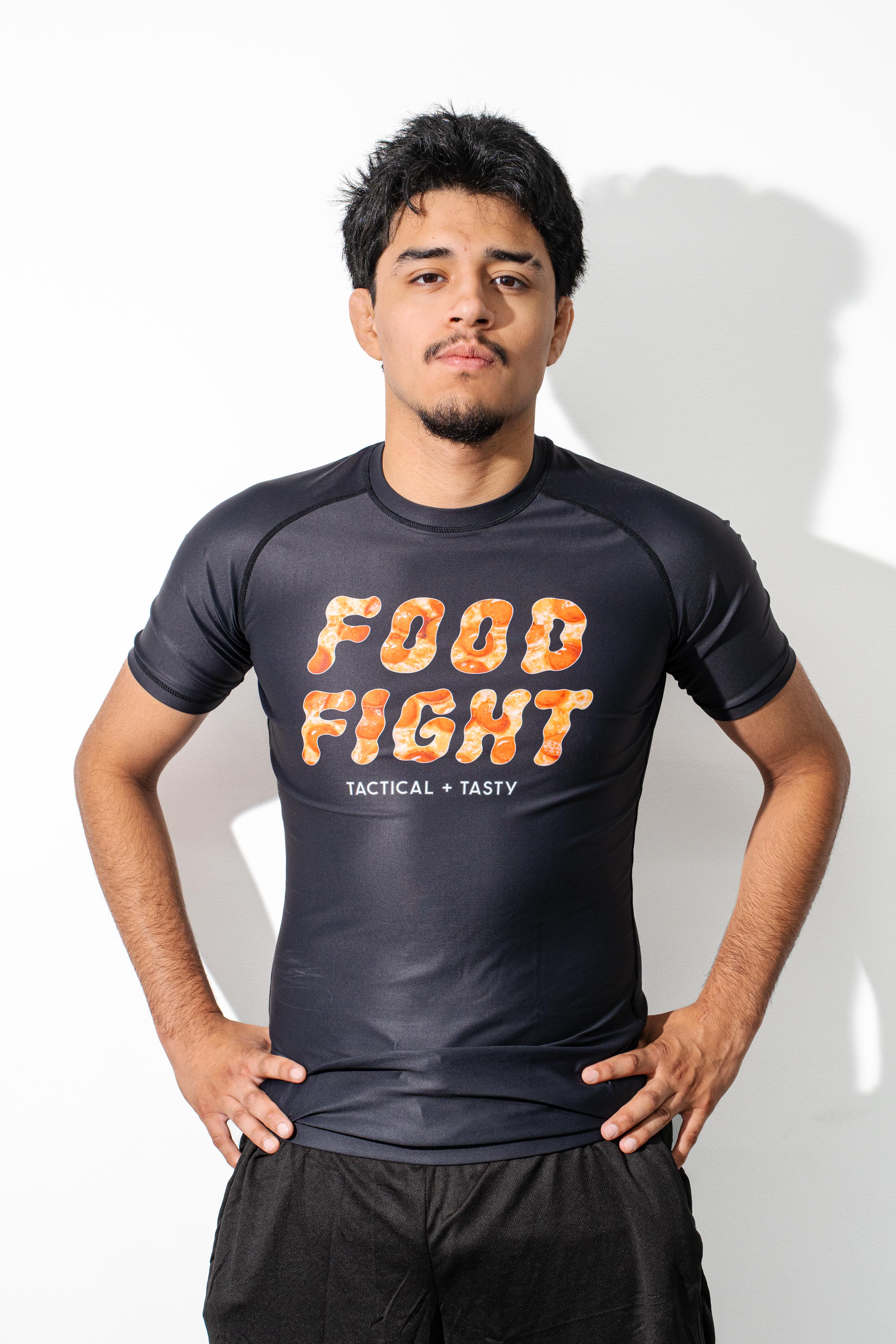 Adult Pizza Midnight Snack Short Sleeve Rash Guard