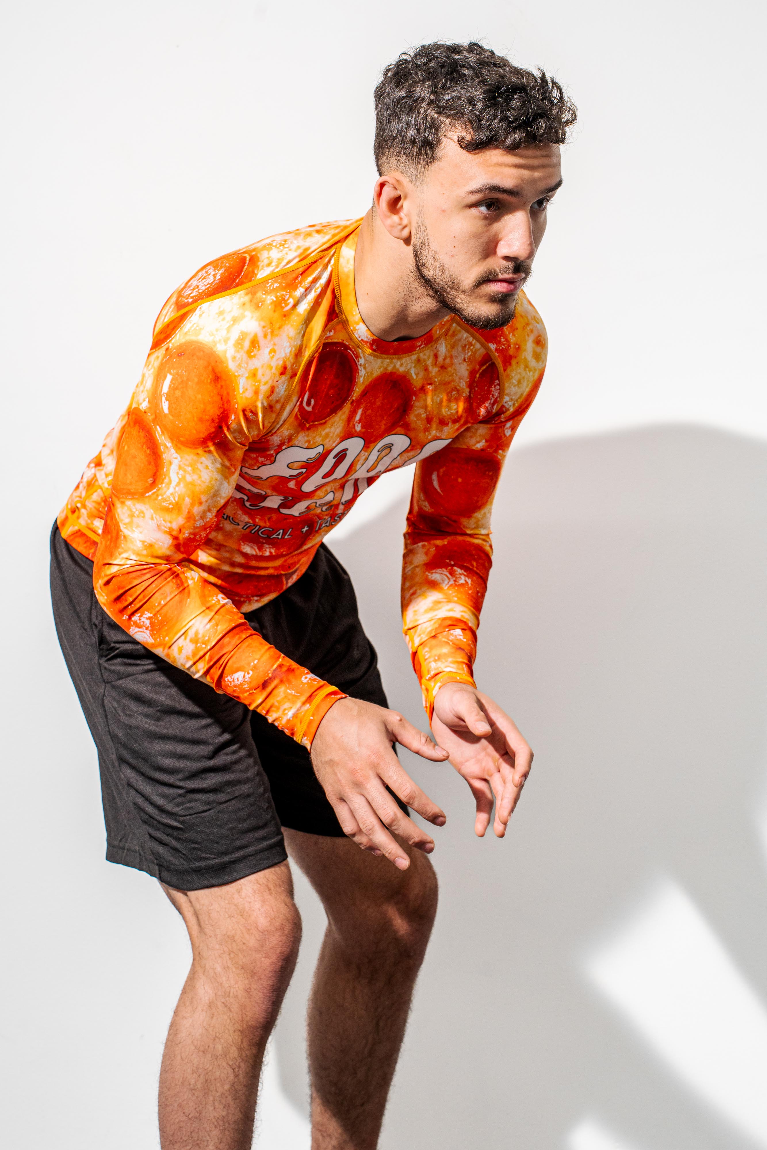 Adult Pizza Long Sleeve Rash Guard