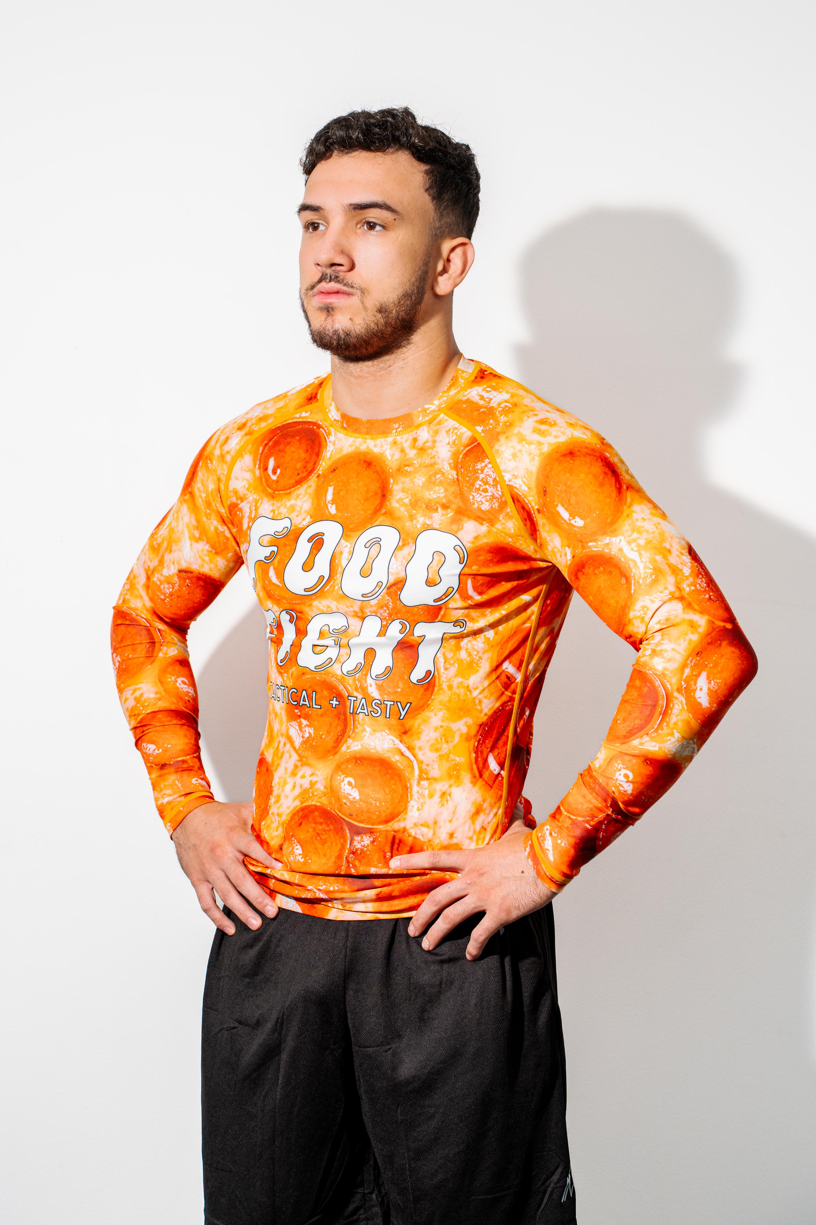 Adult Pizza Long Sleeve Rash Guard
