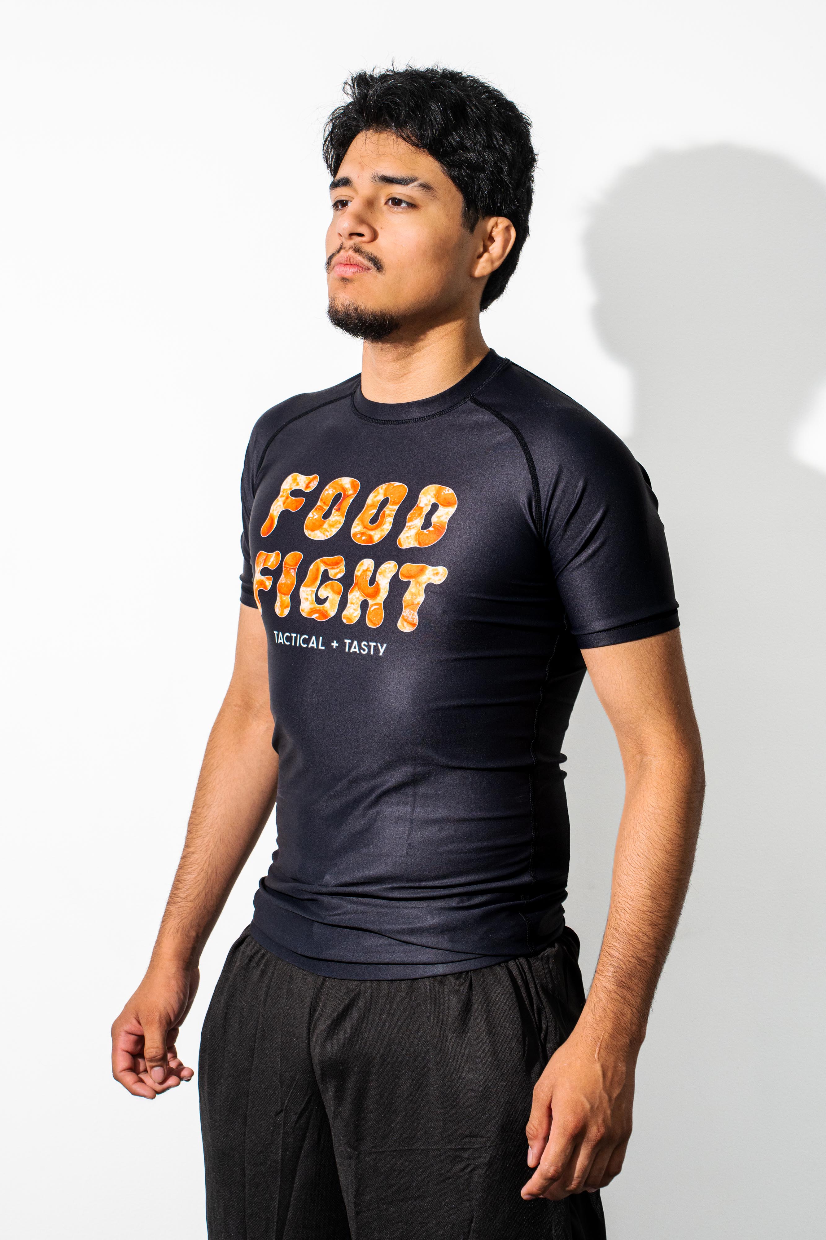 Adult Pizza Midnight Snack Short Sleeve Rash Guard