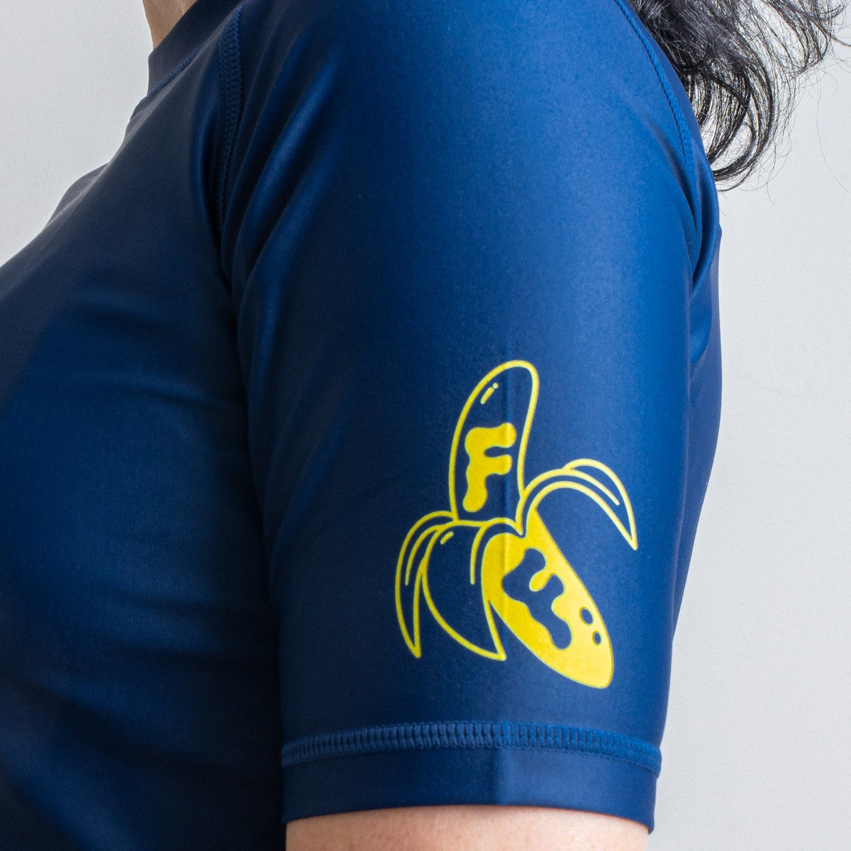 Adult Blue Banana Short Sleeve Rash Guard