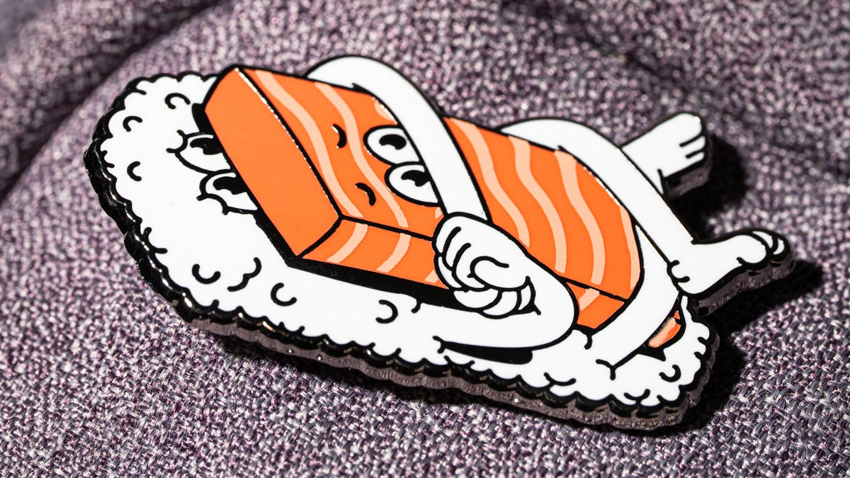 Set of 4 pin badges