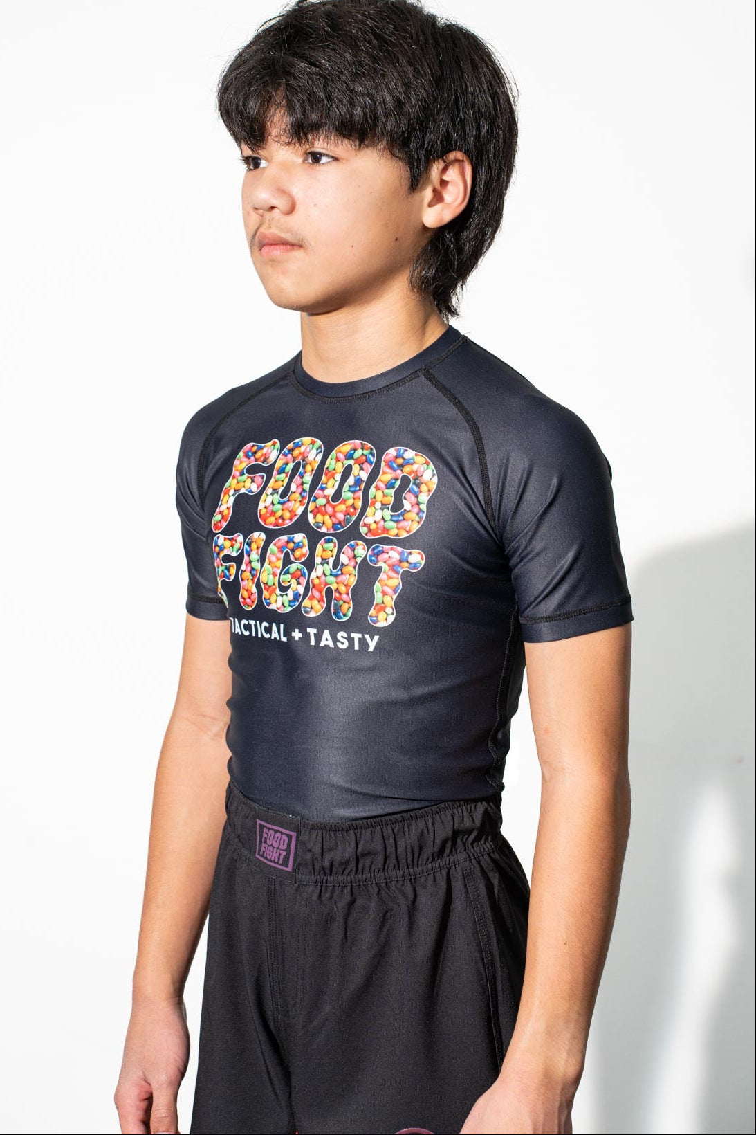 Kids Jelly Beans Midnight Snack Short Sleeve Rash Guard