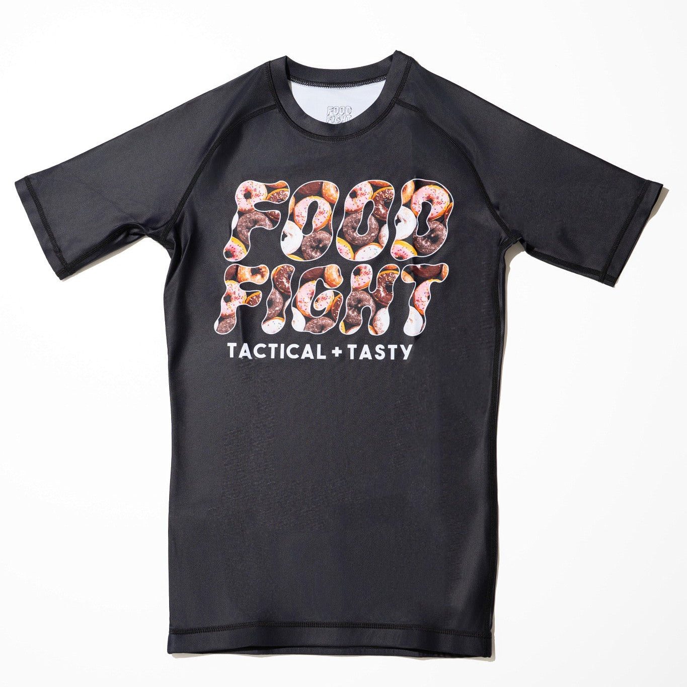 Adult Donuts Midnight Snack Short Sleeve Rash Guard