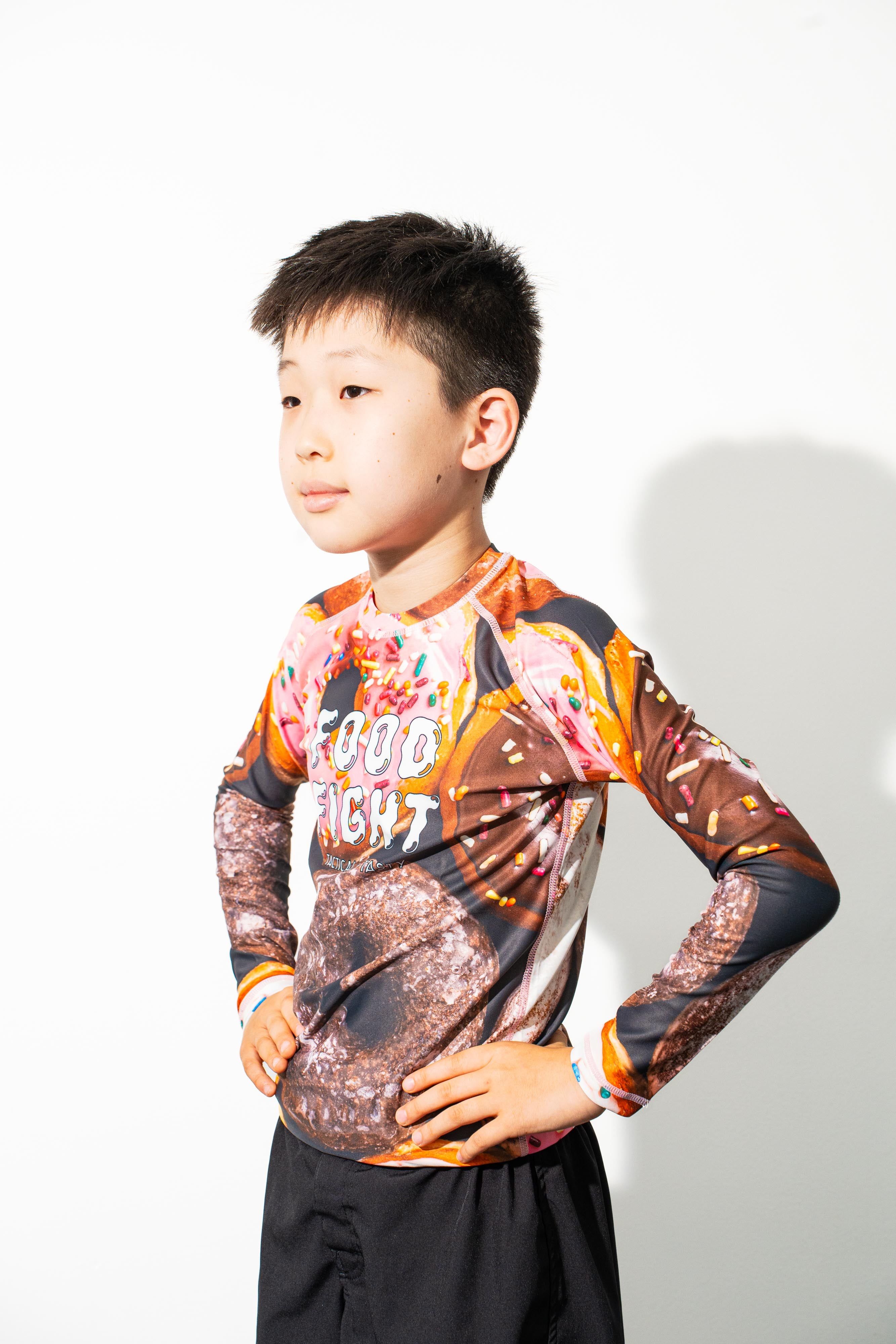 Kids Donuts Long Sleeve Rash Guard
