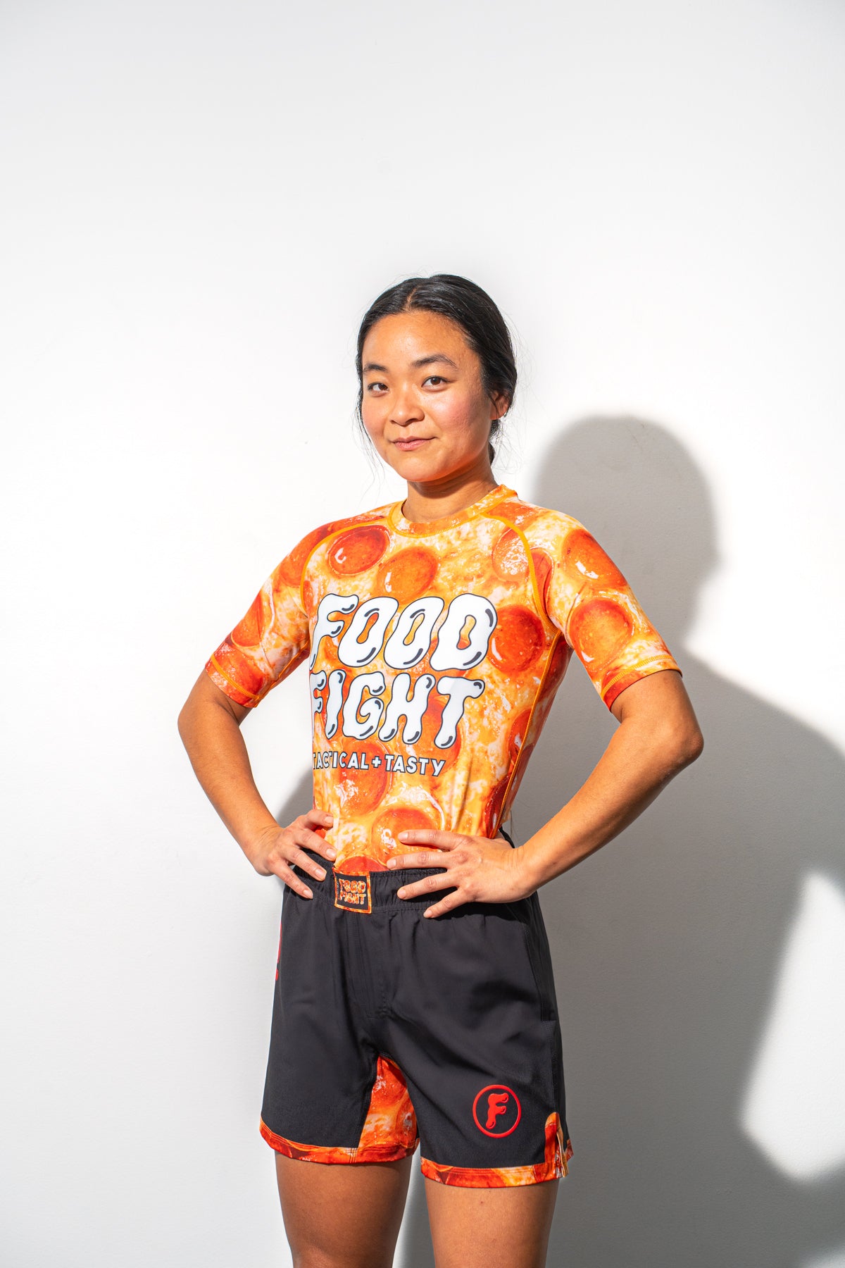Adult Pizza Short Sleeve Rash Guard