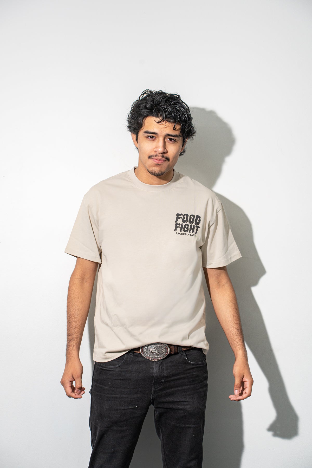 Adult Heavyweight Pizza Tee - Back Graphic