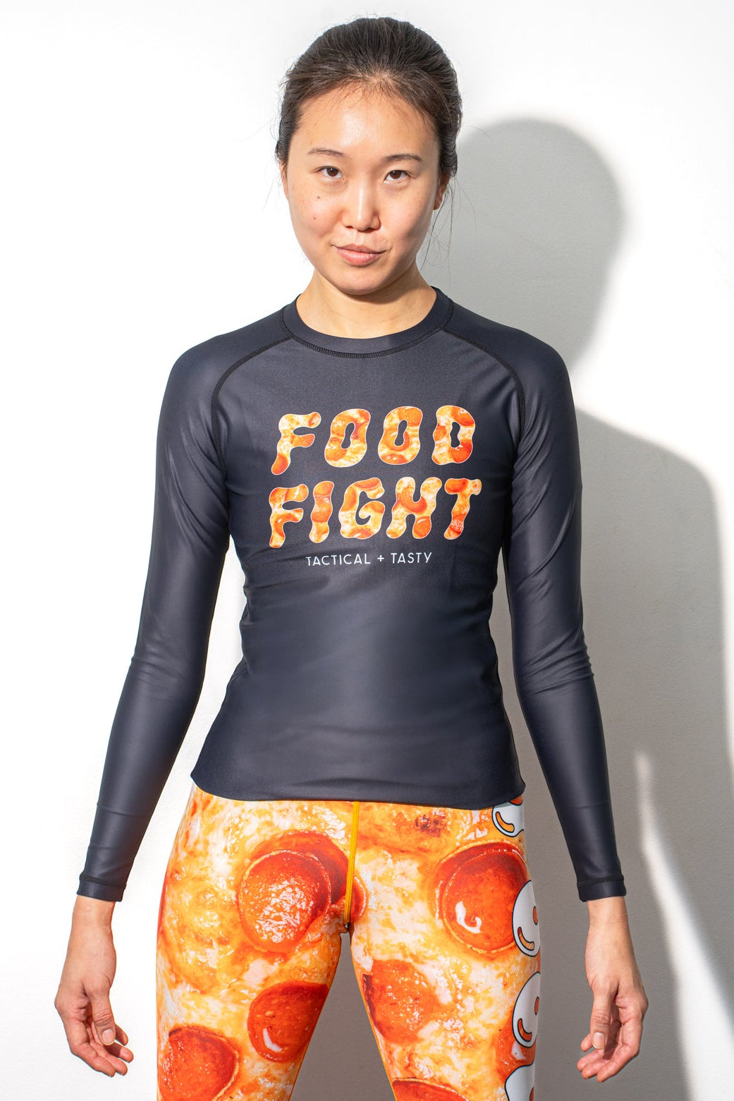 Adult Pizza Midnight Snack Long Sleeve Rash Guard