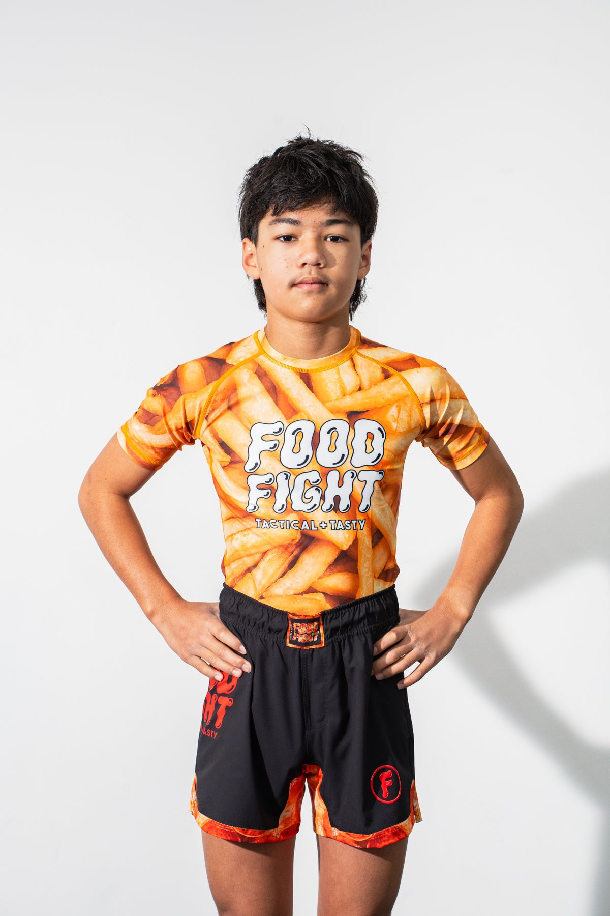 Kids Fries Short Sleeve Rash Guard