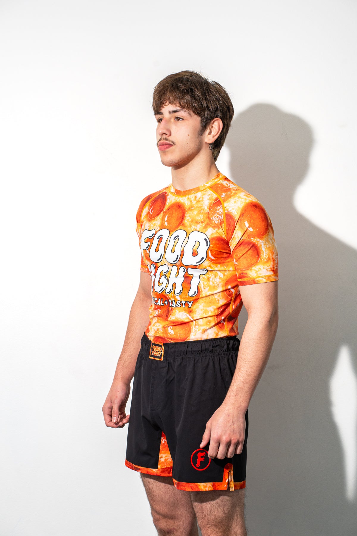 Adult Pizza Short Sleeve Rash Guard