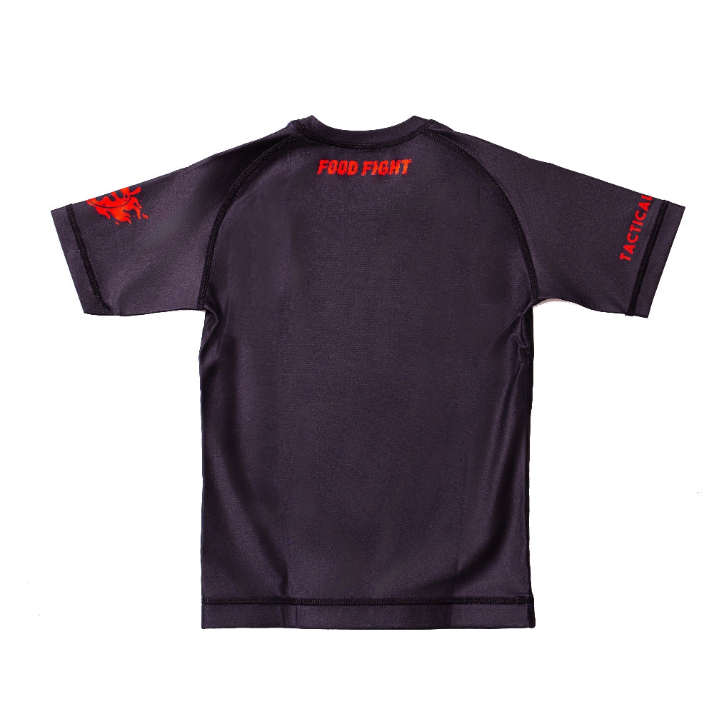 Kids Black Chili Short Sleeve Rash Guard
