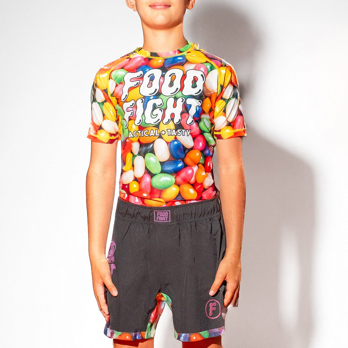 Kids Jelly Beans Short Sleeve Rash Guard