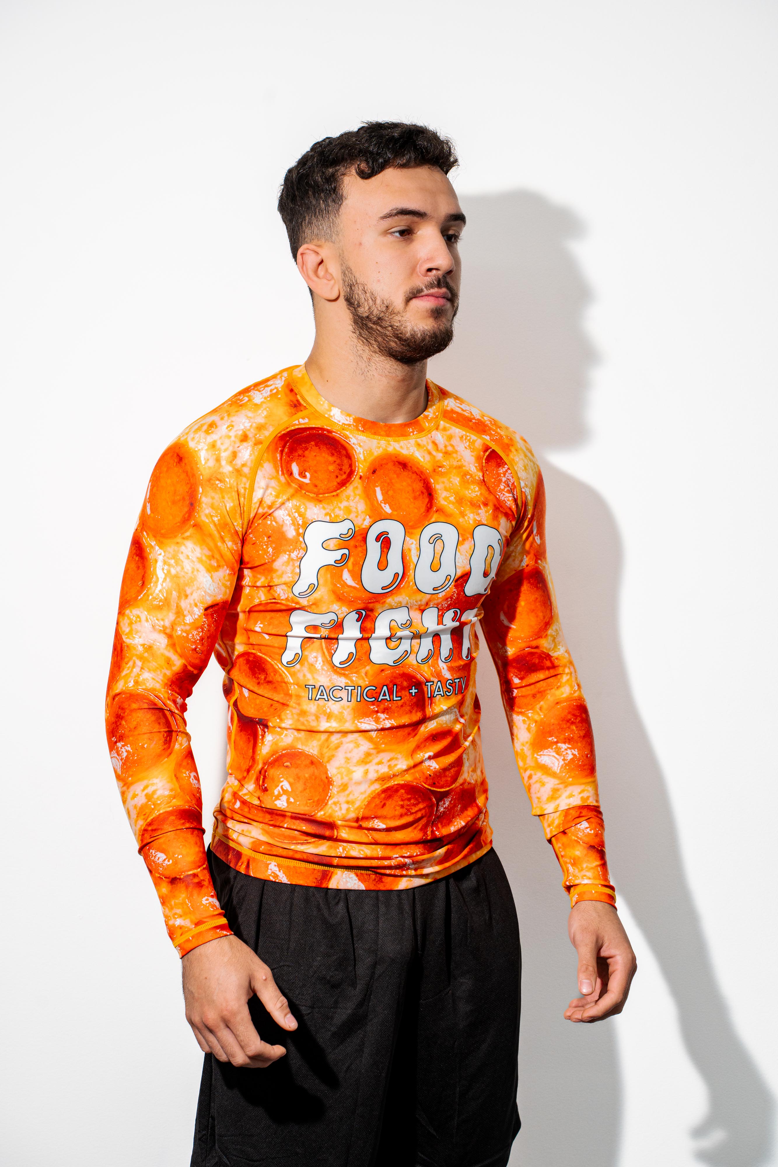 Adult Pizza Long Sleeve Rash Guard