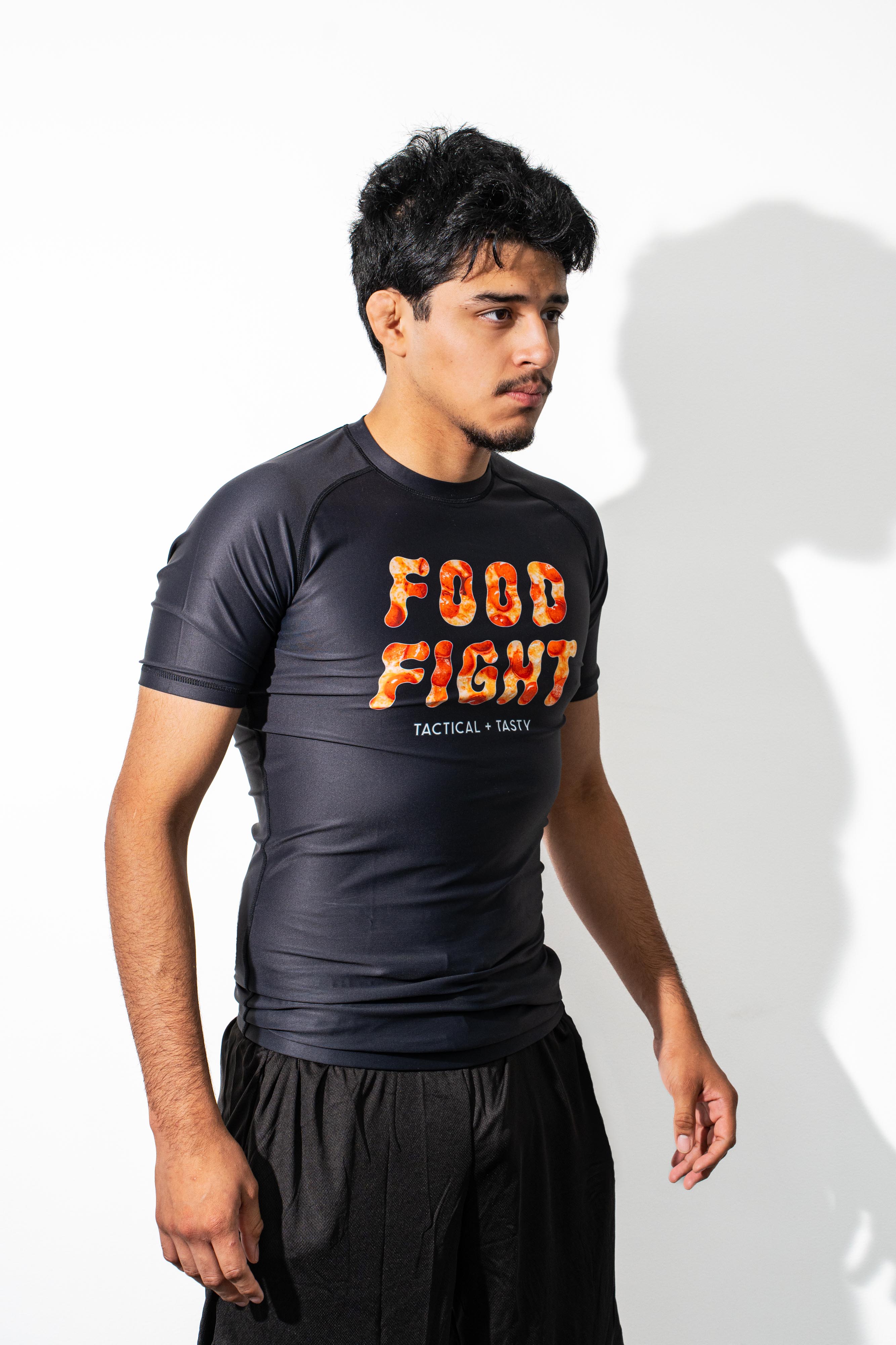Adult Pizza Midnight Snack Short Sleeve Rash Guard