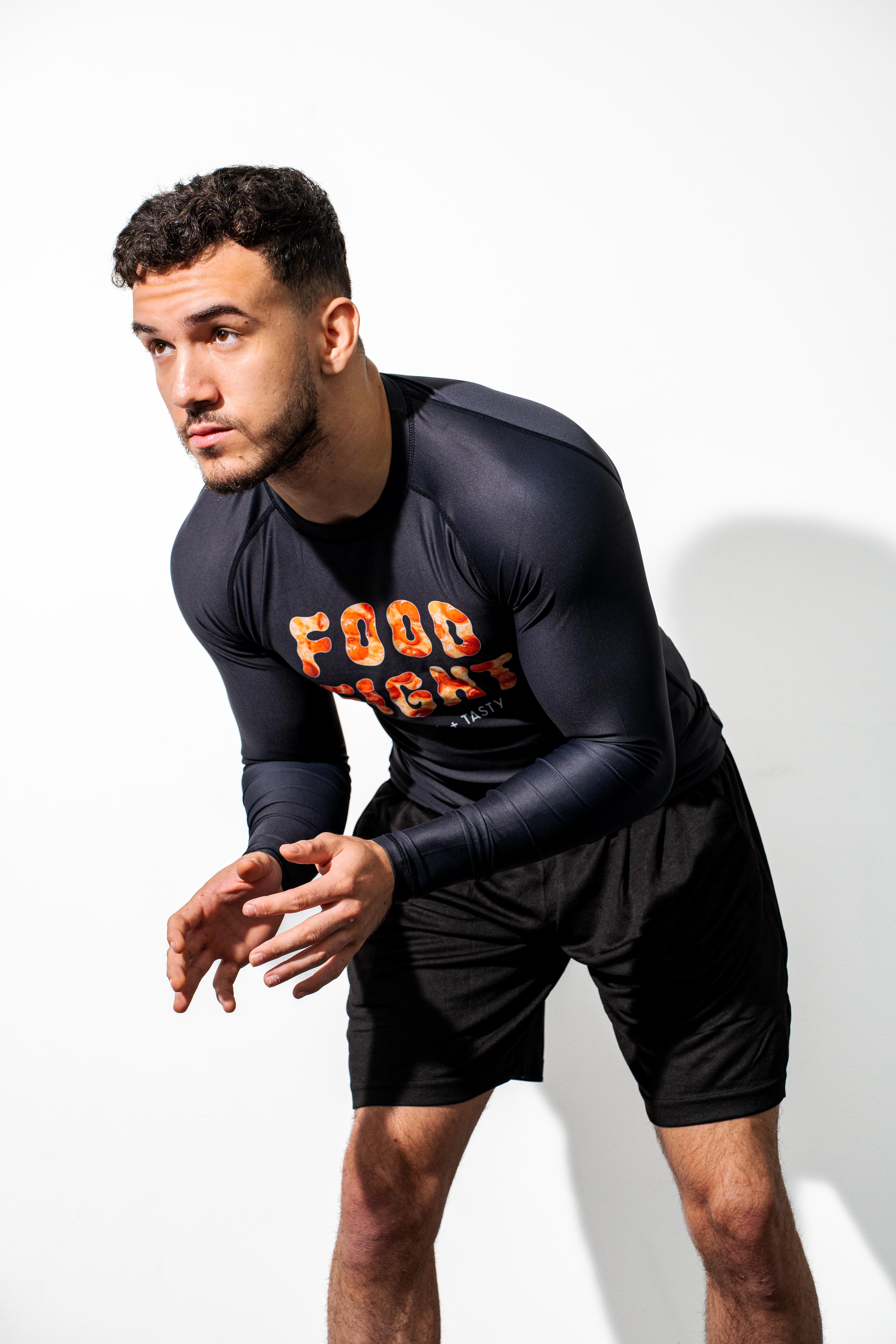 Adult Pizza Midnight Snack Long Sleeve Rash Guard