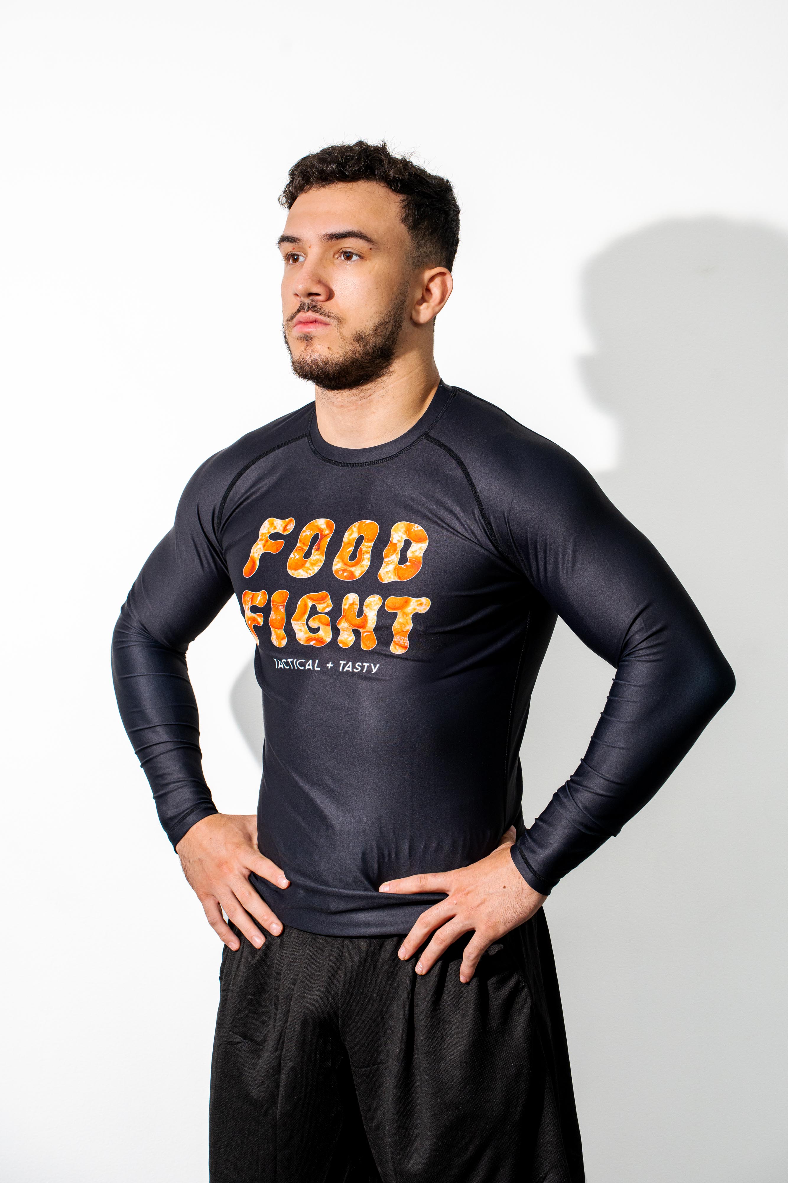 Adult Pizza Midnight Snack Long Sleeve Rash Guard
