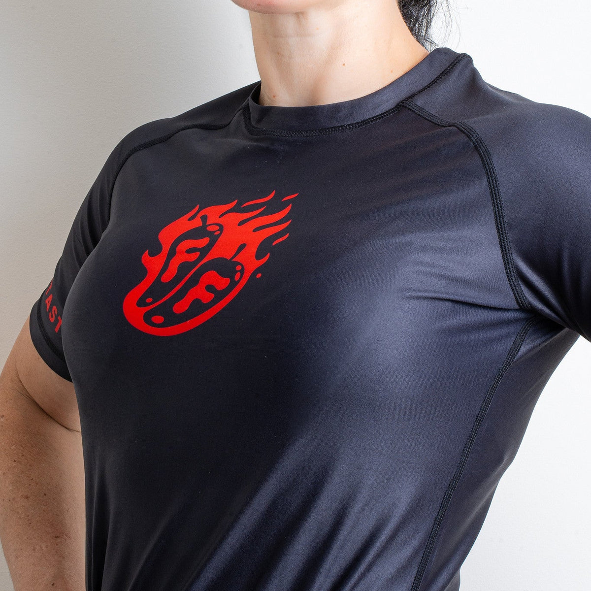 Adult Black Chili Short Sleeve Rash Guard
