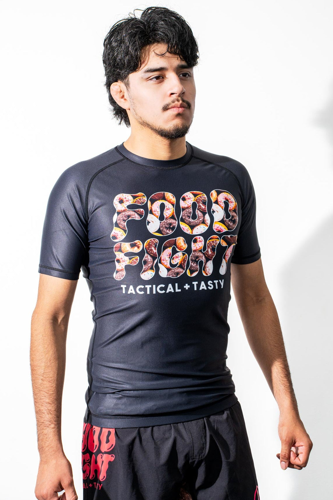 Adult Donuts Midnight Snack Short Sleeve Rash Guard