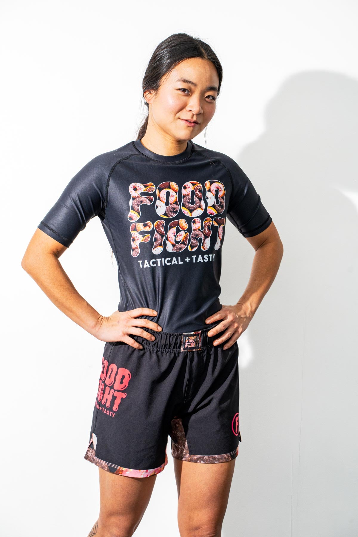 Adult Donuts Midnight Snack Short Sleeve Rash Guard