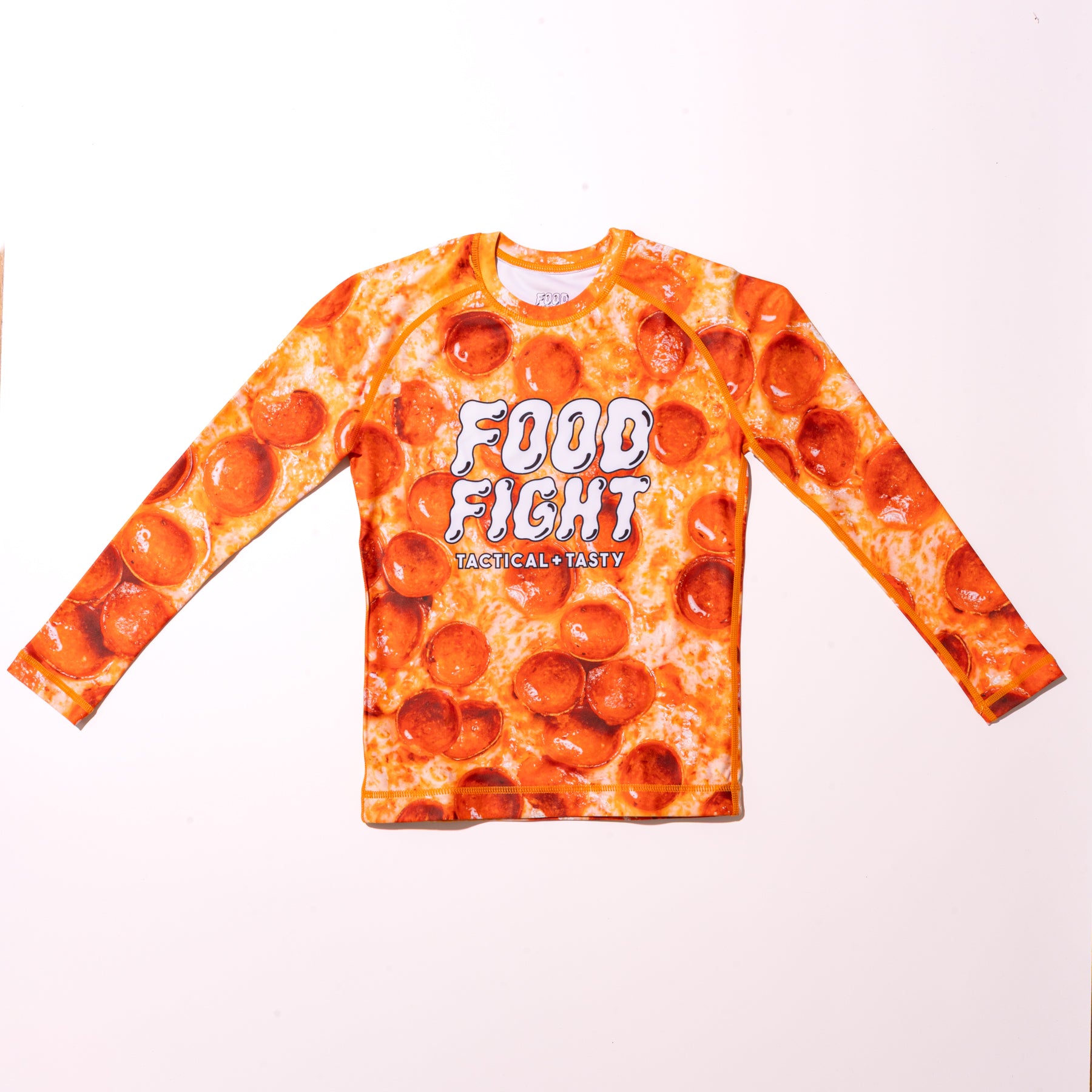 Kids Long Sleeve Pizza Rash Guard