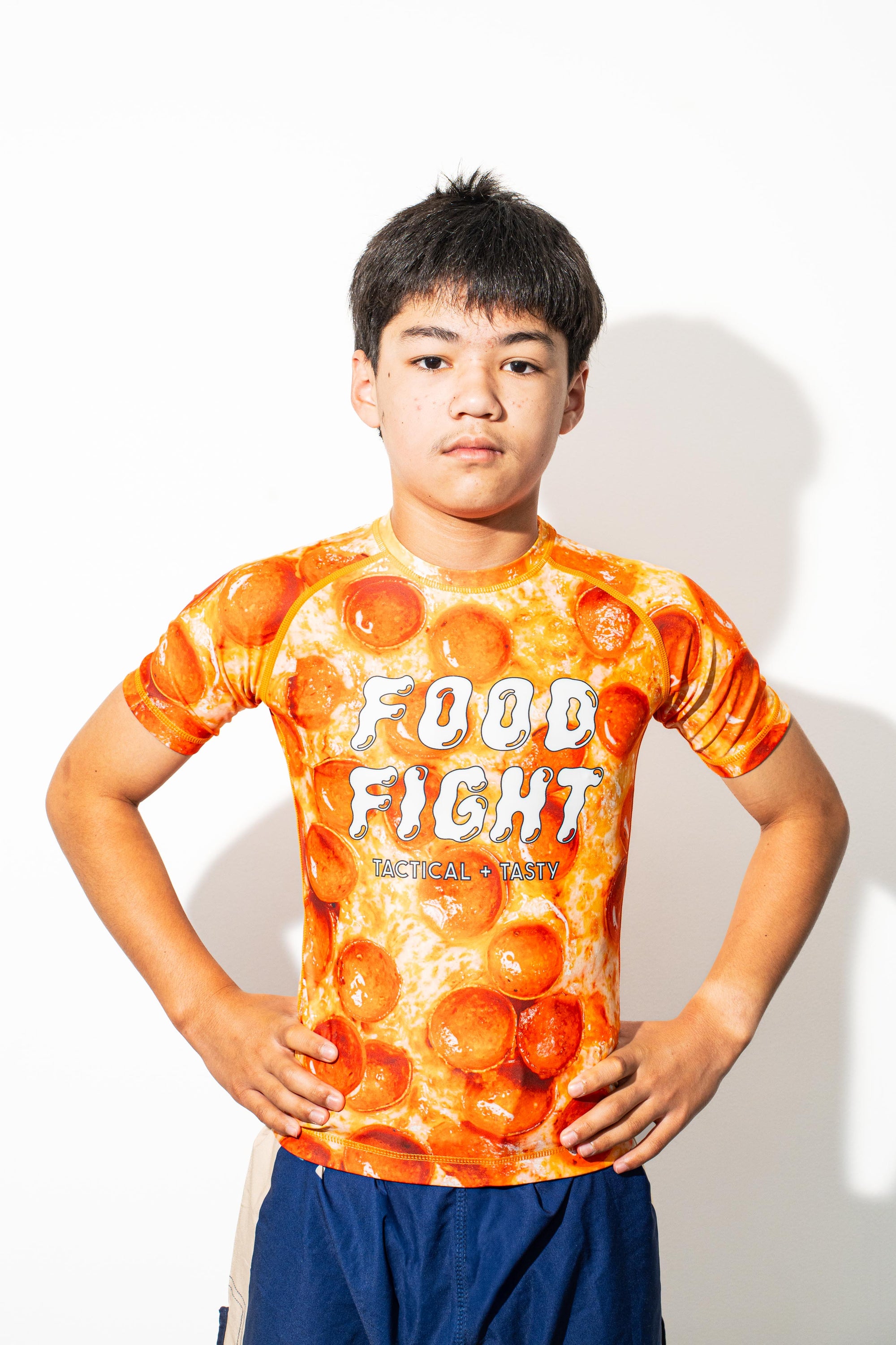 Pizza - Kids Short Sleeve Rash Guard