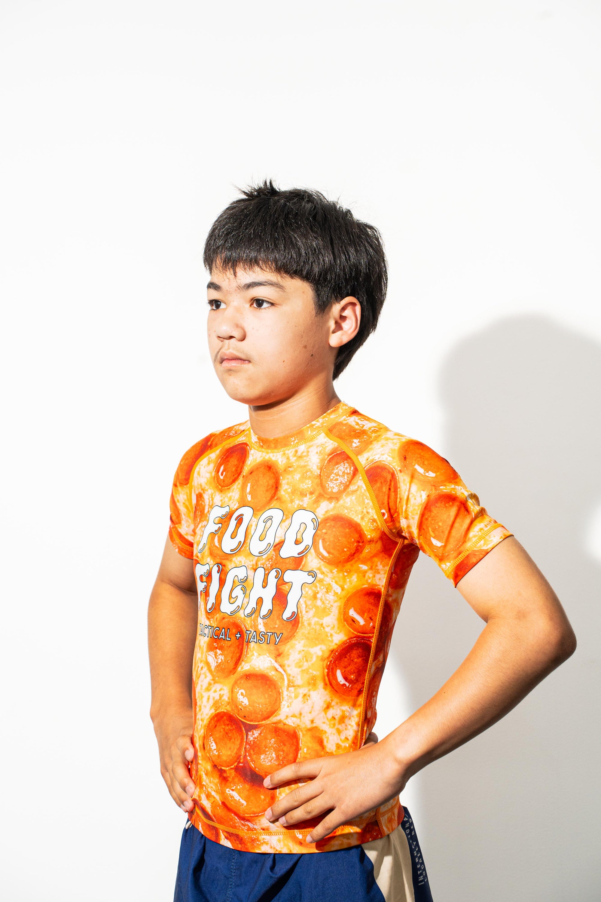 Pizza - Kids Short Sleeve Rash Guard