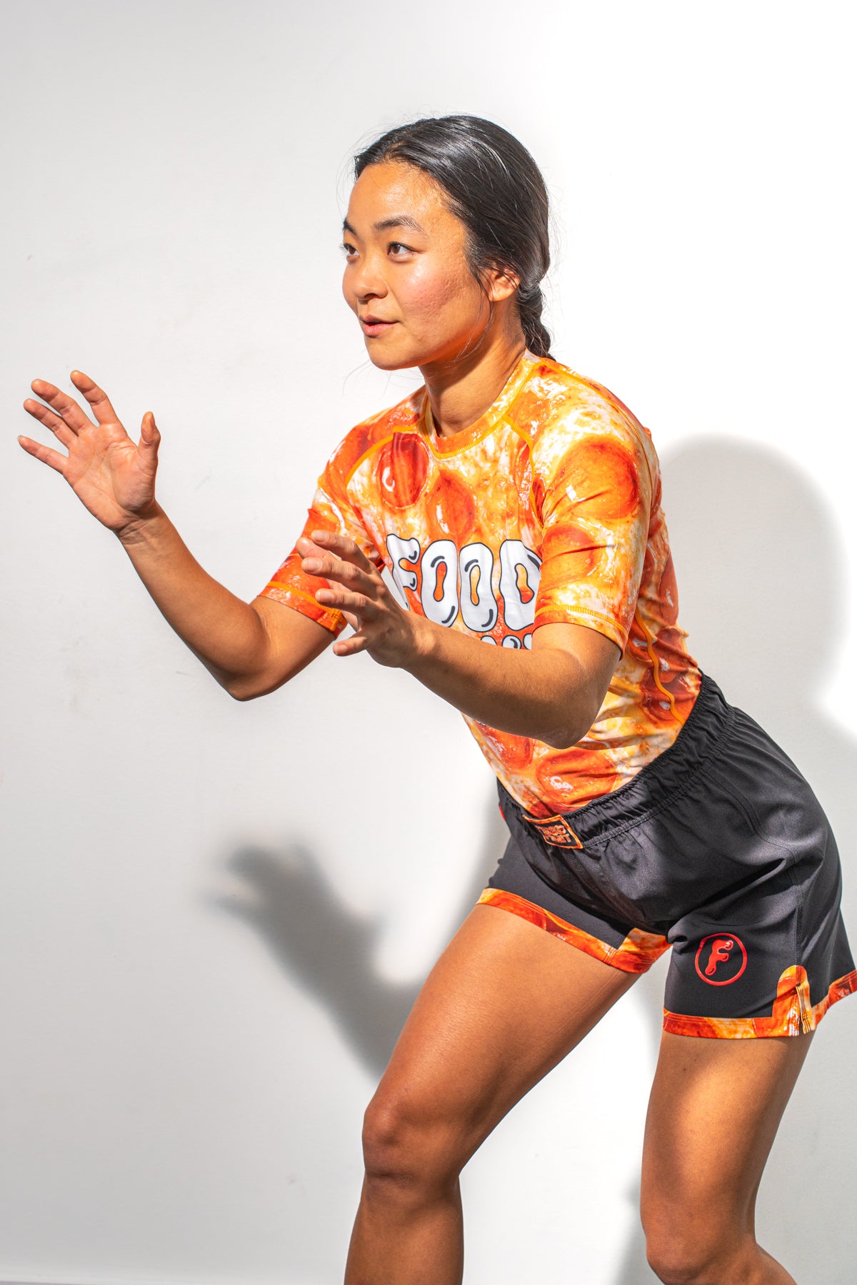 Adult Pizza Short Sleeve Rash Guard