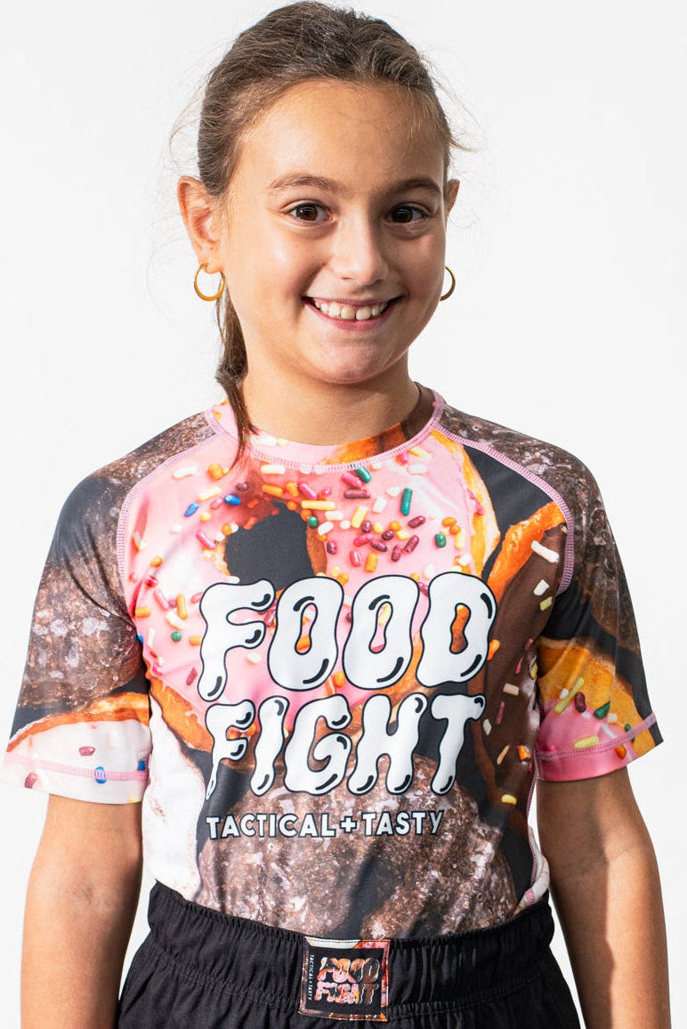 Donuts - Kids Short Sleeve Rash Guard