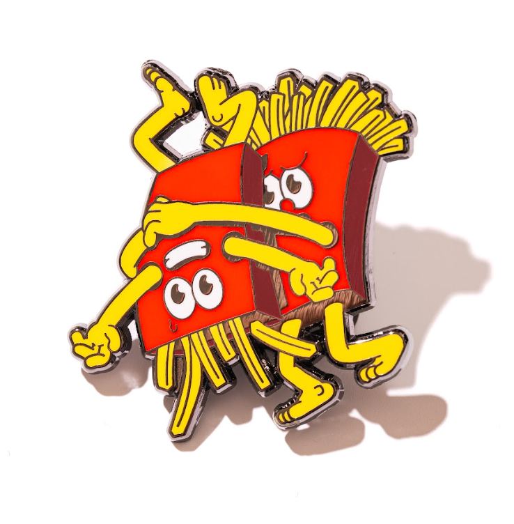 Set of 4 pin badges