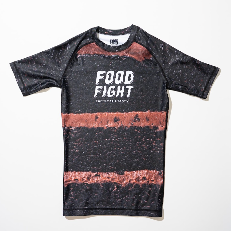 Adult Chocolate Cake Short Sleeve Rash Guard