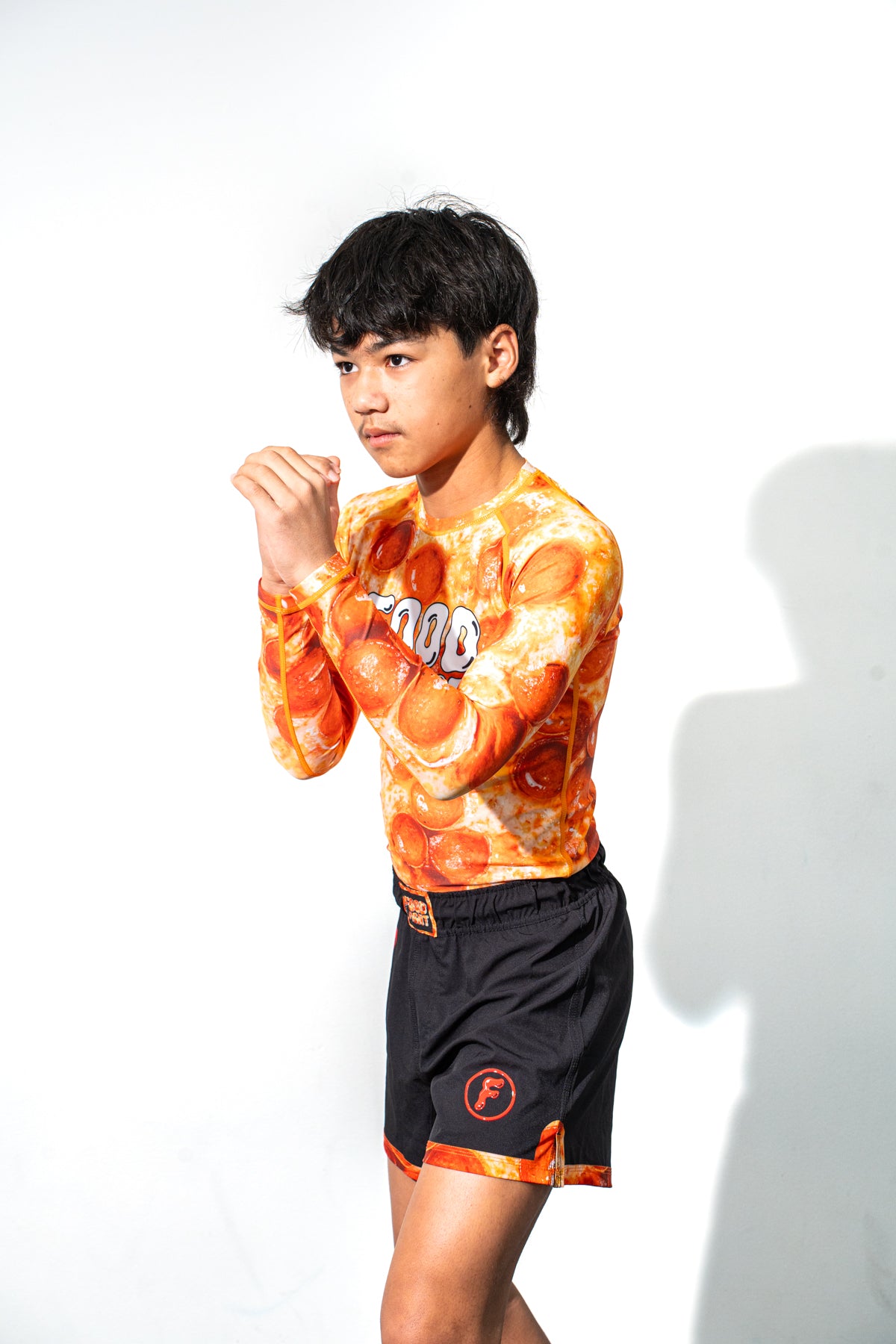 Kids Long Sleeve Pizza Rash Guard