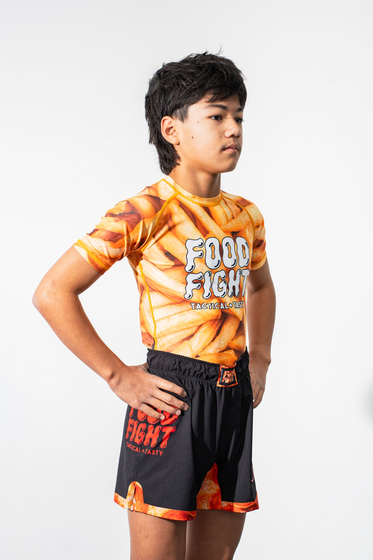 Kids Fries Short Sleeve Rash Guard