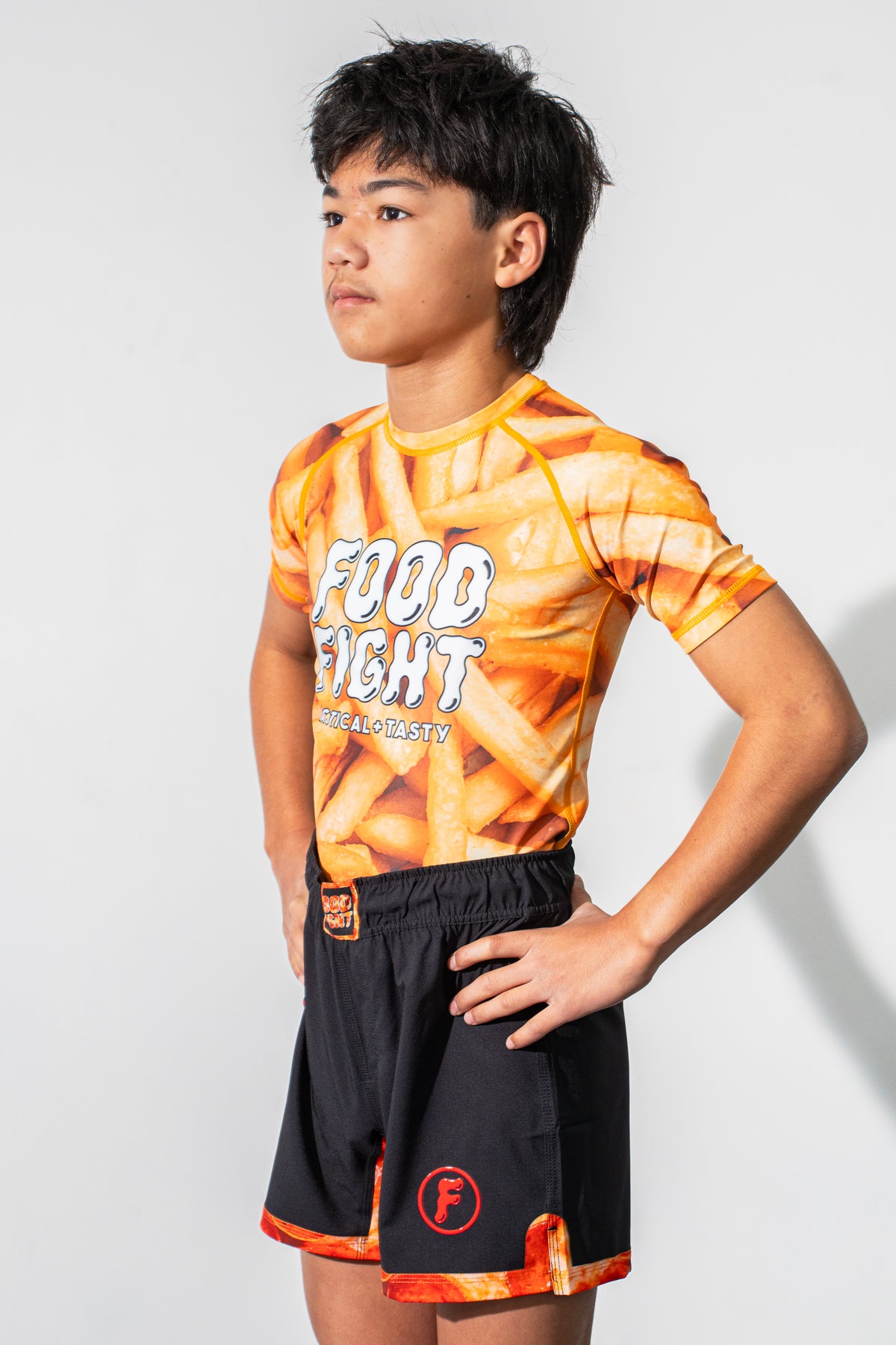 Kids Fries Short Sleeve Rash Guard