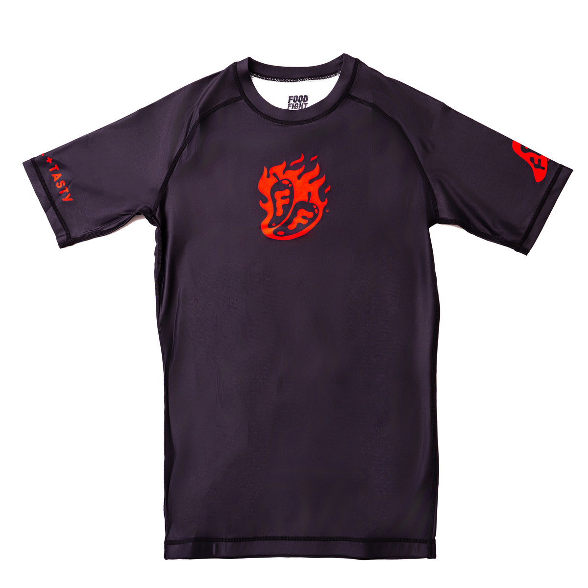 Adult Black Chili Short Sleeve Rash Guard