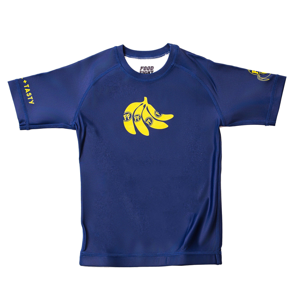 Kids Blue Banana Short Sleeve Rash Guard